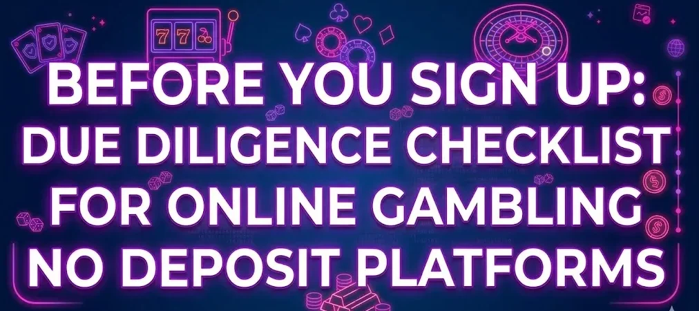 Before You Sign Up A Due Diligence Checklist For Online Gambling Real Money No Deposit Platforms