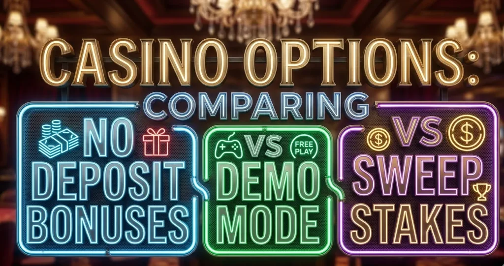 No Deposit Bonuses Vs Demo Mode Vs Sweepstakes