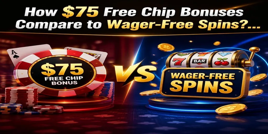 How $75 Free Chip Bonuses Compare to Wager-Free Spins