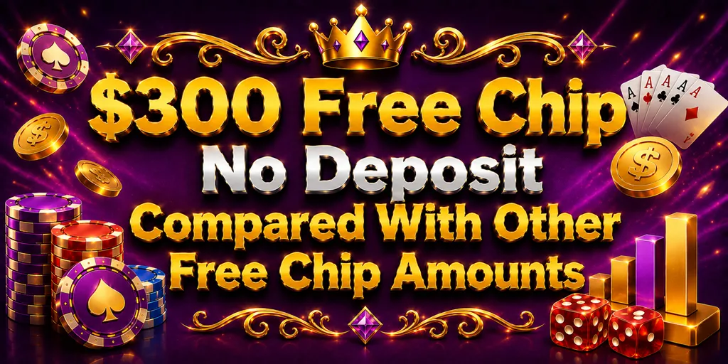 $300 Free Chip No Deposit Compared With Other Free Chip Amounts