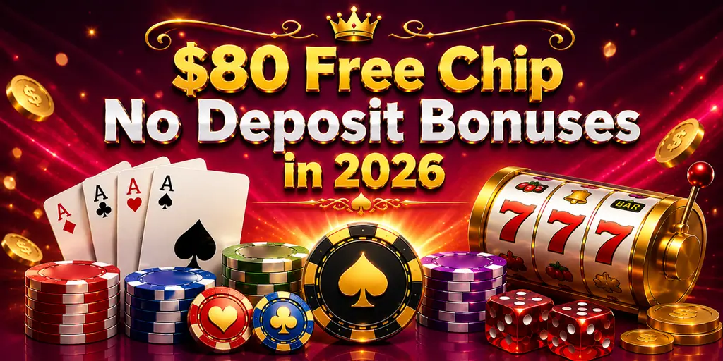 Best $80 Free Chip No Deposit Bonuses in 2026