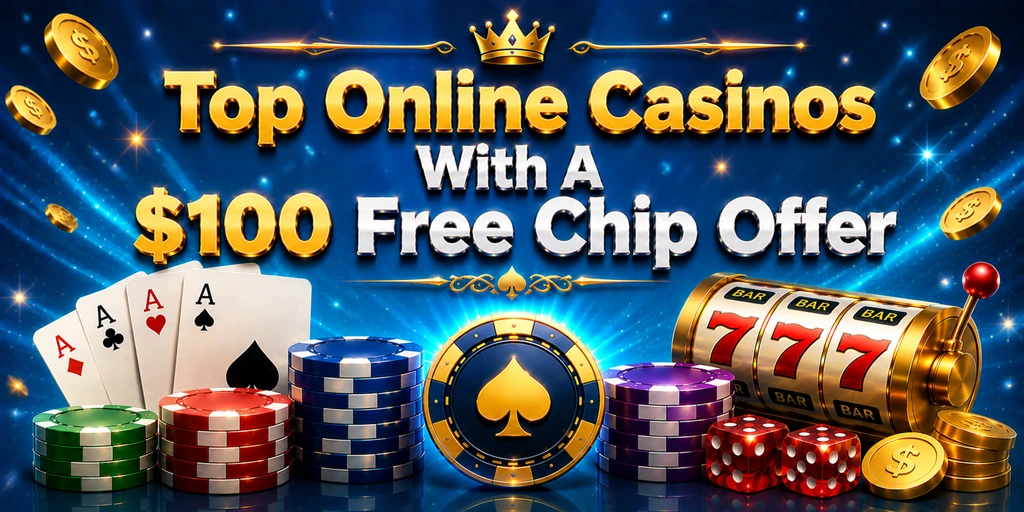 Top Online Casinos With A $100 Free Chip Offer
