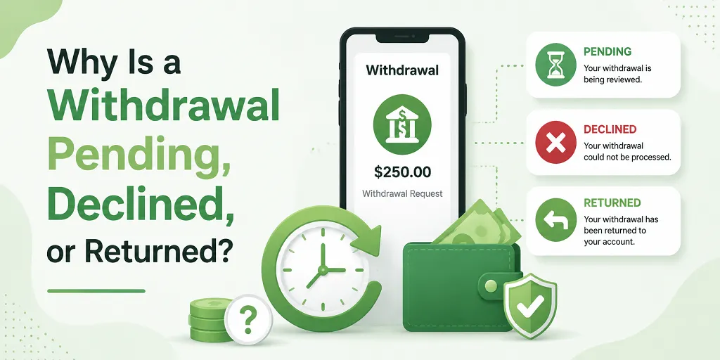 Why Is a Withdrawal Pending, Declined, or Returned